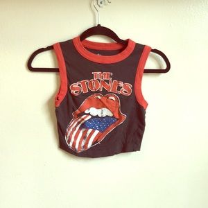 Rolling Stones cropped top